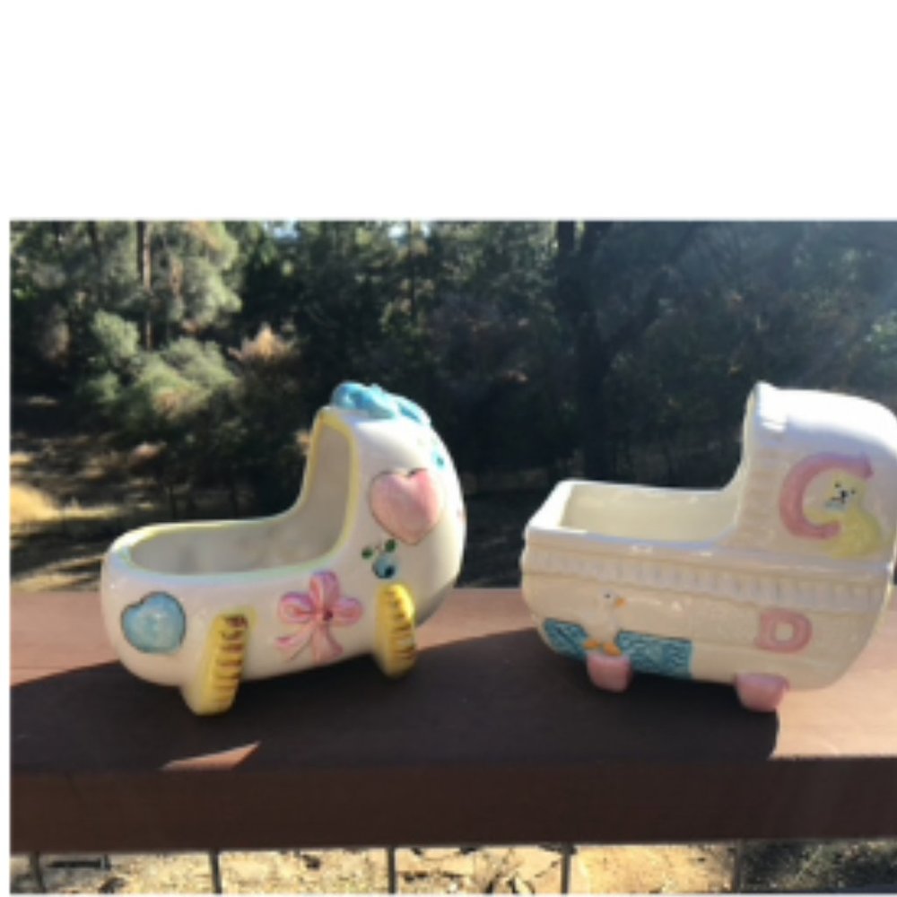 COPY - 🛑Lot- Two Vintage Baby Carriage Platters